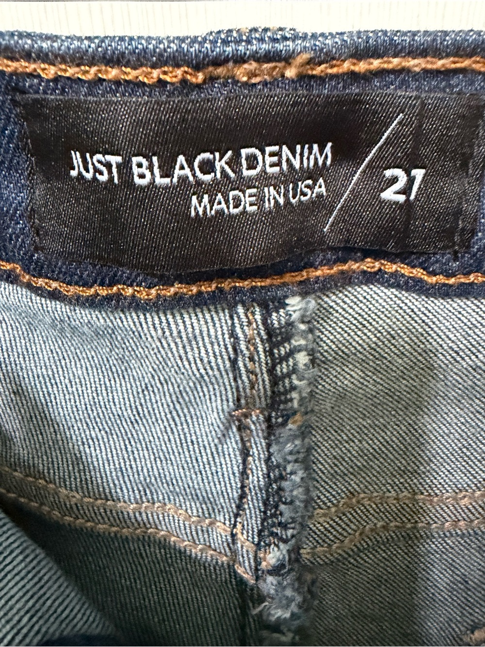 Just Black Denim Dark Blue Flare Jeans - Picture 5 of 9